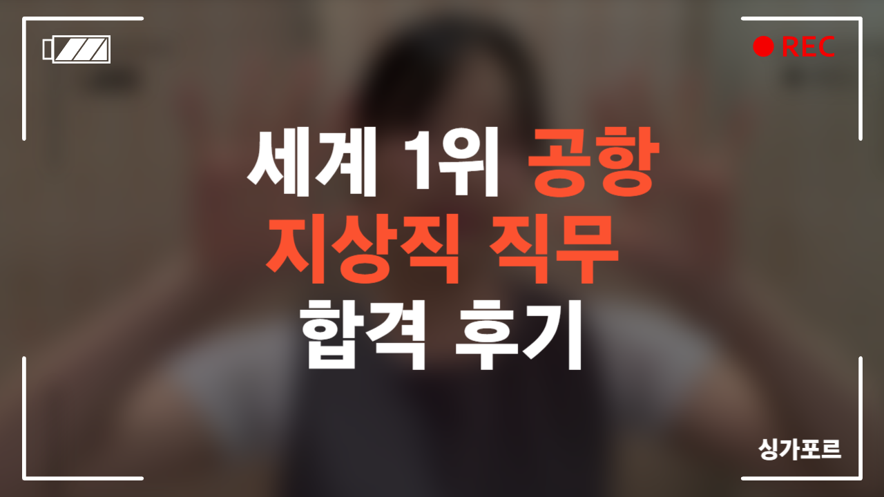 세계 1위 공항 지상직 직무 합격 후기