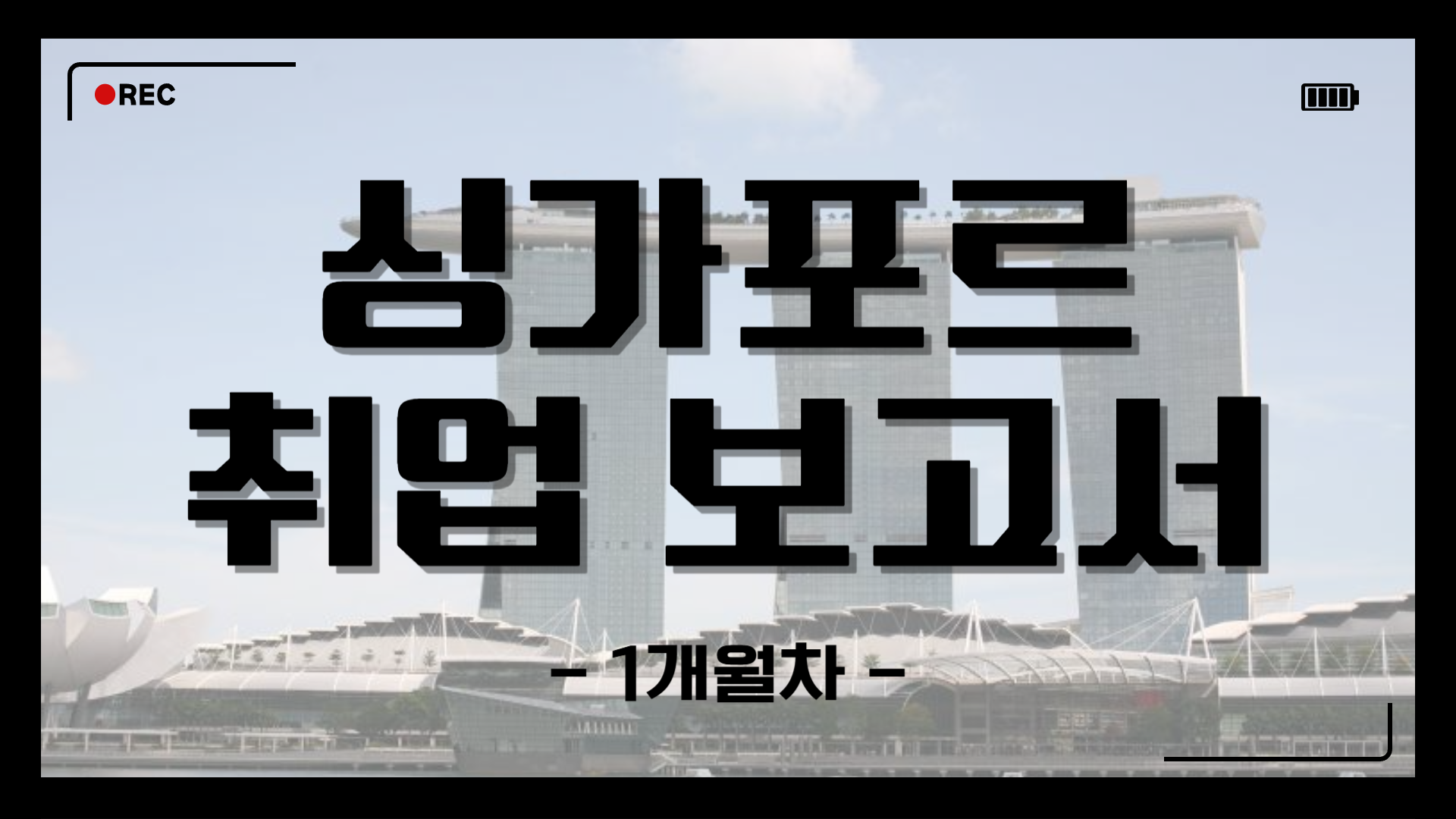[싱가포르] 취업 보고서 1개월차 (25/07/28~25/08/03)